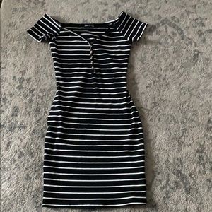 NWOT cute bodycon striped mini dress